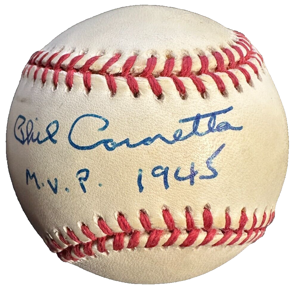 Phil Cavaretta Autographed Official National League Baseball W/ MVP 1945 Insc