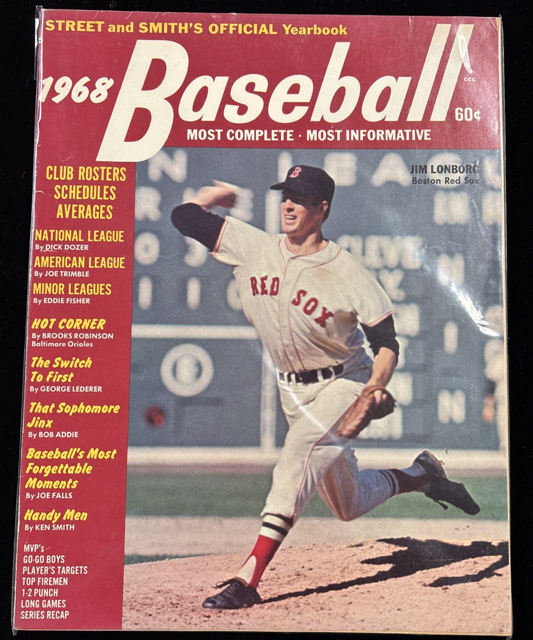 Street & Smith Yearbooks 1968 Baseball Orlando Cepeda Jim Lonborg