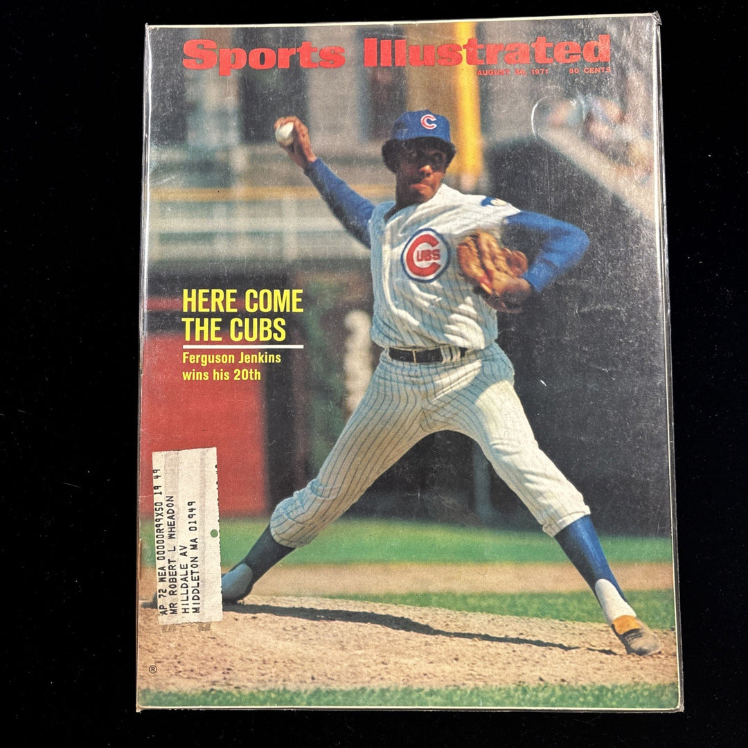 August 30 1971 Sports Illustrated Ferguson Jenkins First Cover Chicago Cubs