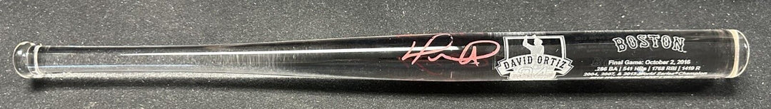 David Ortiz Autographed Final Season Acrylic Mini Bat BAS /5000 HOF Red Sox