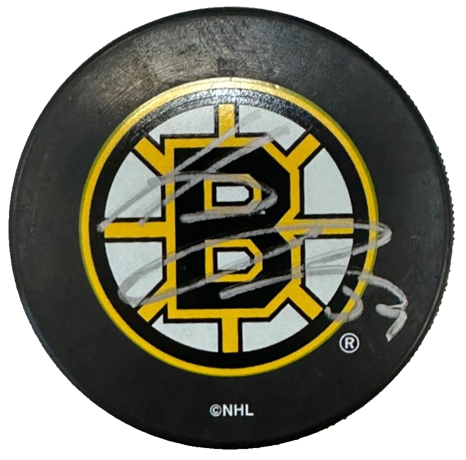 Hannu Toivonen Autographed Boston Bruins Hockey Puck NHL