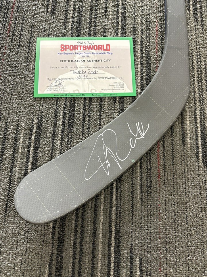 Tuukka Rask Signed Warrior Hockey Stick Boston Bruins Sportsworld COA