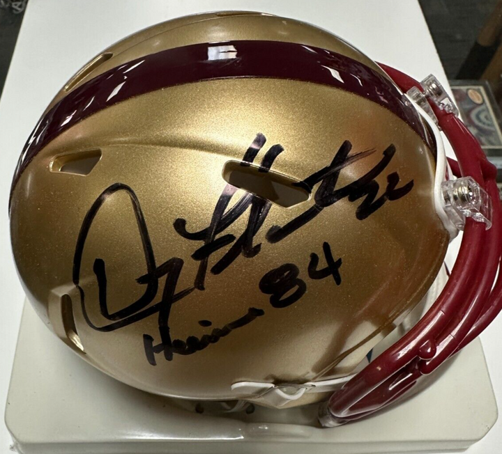 Doug Flutie Signed Boston College Speed Mini Helmet W/ Heisman 84 BAS