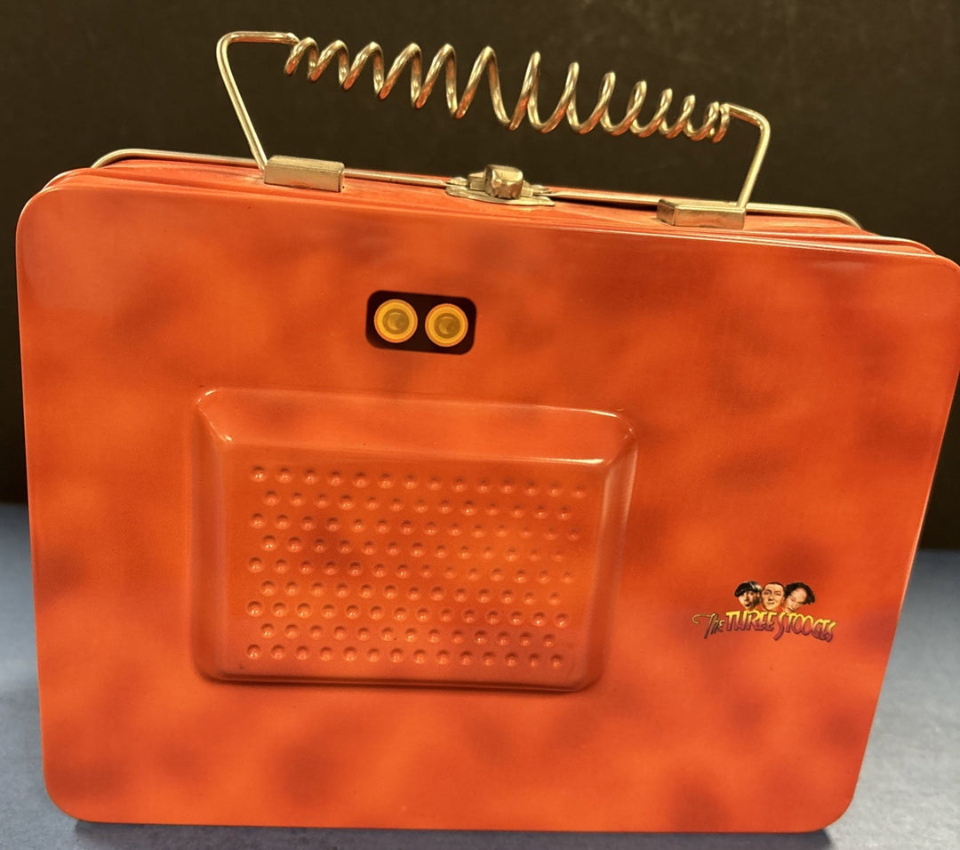 The Three Stooges Comedy Tin Lunch Box Collectible Vintage COA