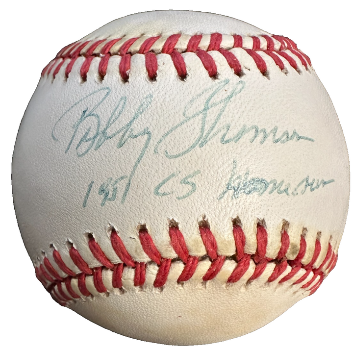Bobby Thomson Autographed Official National League Baseball W/ 1951 WS Homerun