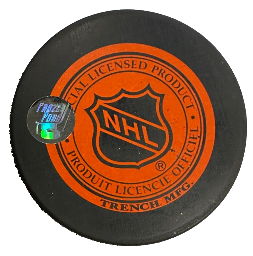 Elmer Lach Autographed Montreal Canadiens Hockey Puck W/ HOF 66