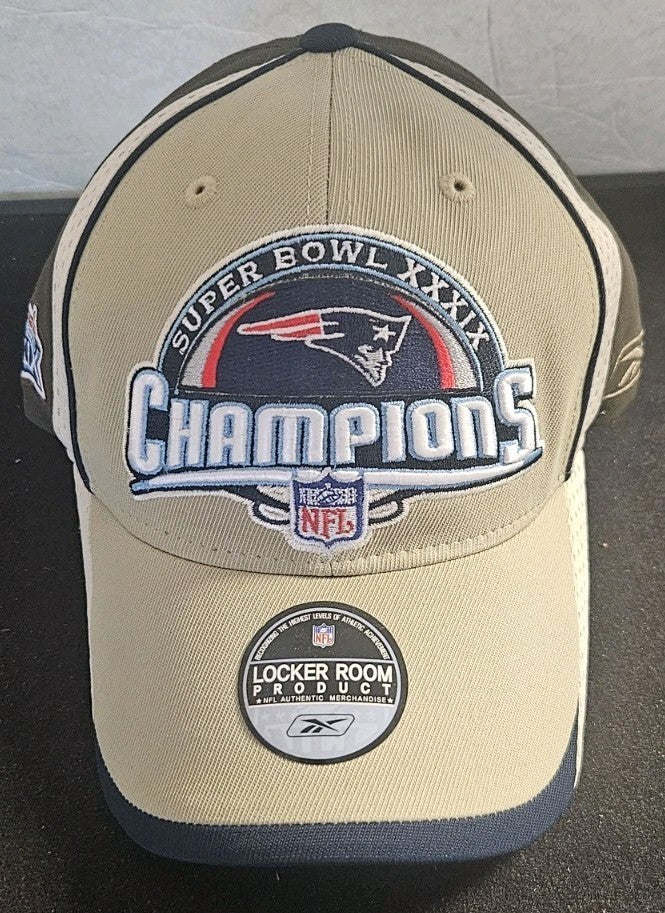 New England Patriots Superbowl XXXIX Champions Reebok On Field Hat NWT
