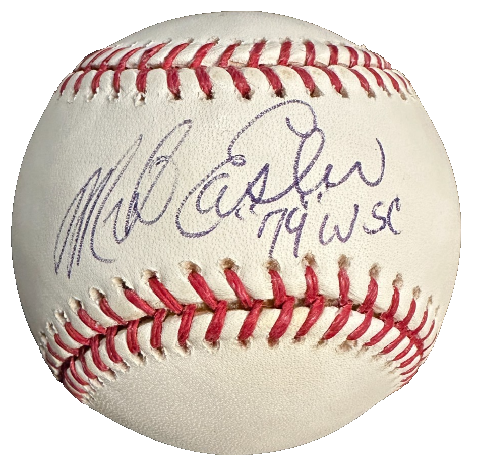 Mike Easler Autographed Official Major League Baseball W/ 79 WSC Pirates