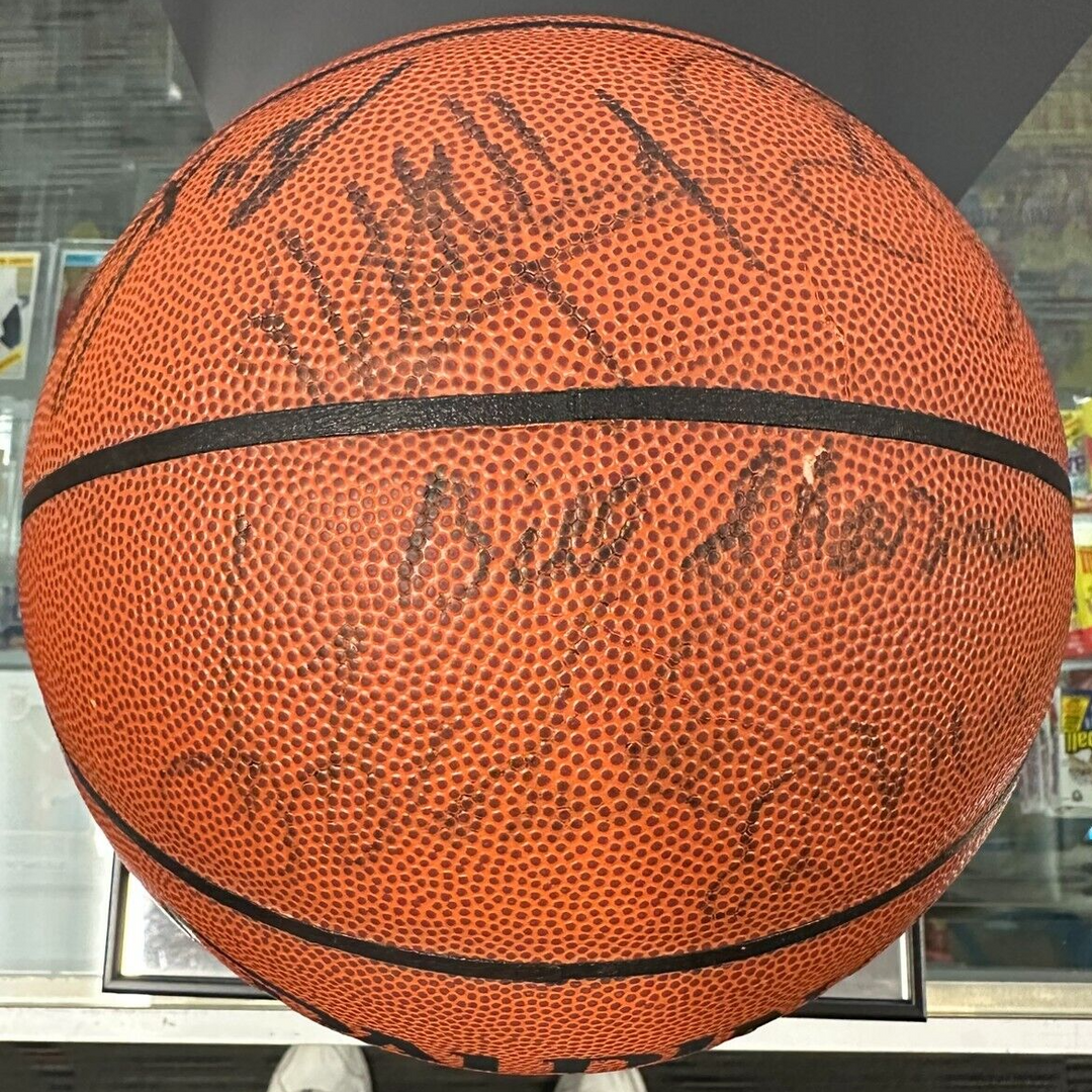 Boston Celtics Hall of Famers Signed Basketball Russell Bird Heinsohn Tiny JSA