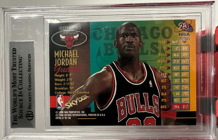 1997-98 Metal Universe Championship Michael Jordan Card BGS 8.5 NM-MT+