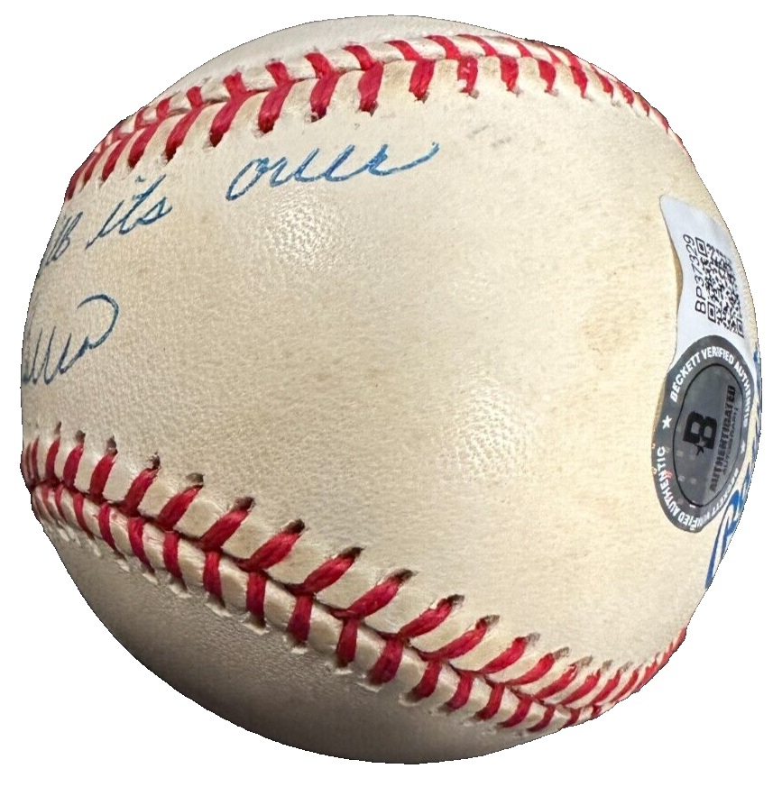 Yogi Berra Autographed OAL W/ "It Ain't Over Till It's Over" HOF Yankees BAS