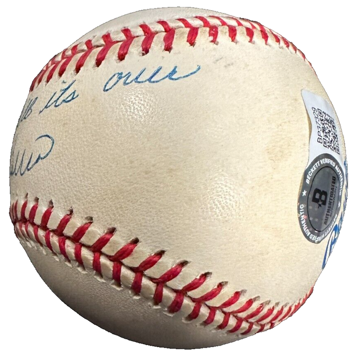 Yogi Berra Autographed OAL W/ "It Ain't Over Till It's Over" HOF Yankees BAS