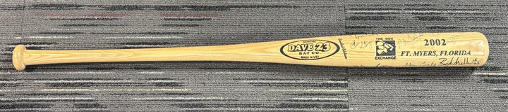 2002 Sox Exchange Fantasy Camp Signed Baseball Bat Johnny Pesky Gary Bell Etc.