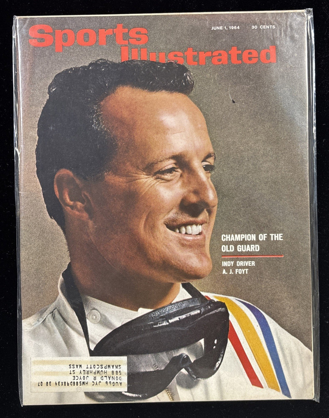 June 1, 1964 Sports Illustrated AJ Foyt First Cover Indy Driver