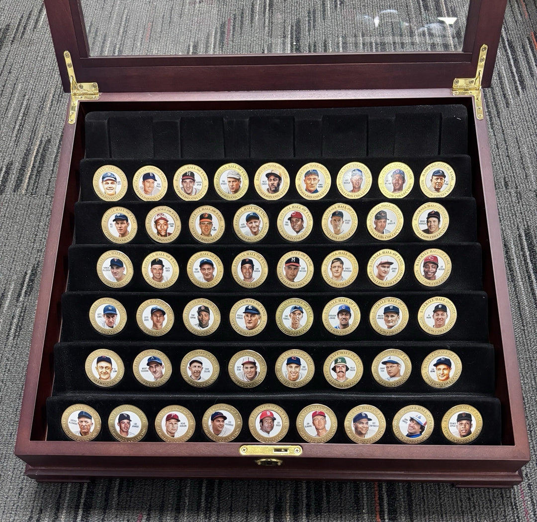 Hall Of Fame Baseball Medallion Set Of 50 Ruth Young Cobb Snider Spahn Ripken