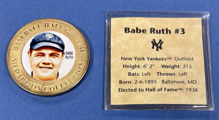 Hall Of Fame Baseball Medallion Set Of 50 Ruth Young Cobb Snider Spahn Ripken
