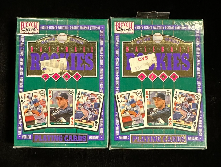 Lot of 2 1993 Major League Baseball Rookies Playing Cards Bicycle Sealed