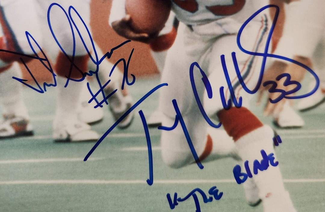 Fred Smerlas & Tony Collins Signed 8x10 Photo New England Patriots Bills COA