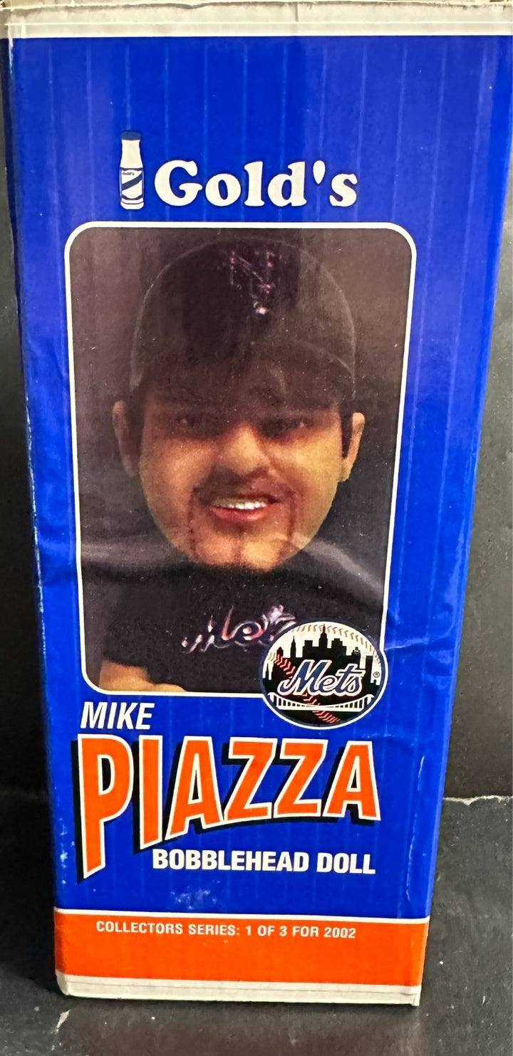 2002 Mike Piazza Bobblehead NY Mets Original Box Gold’s Collectors Series SGA