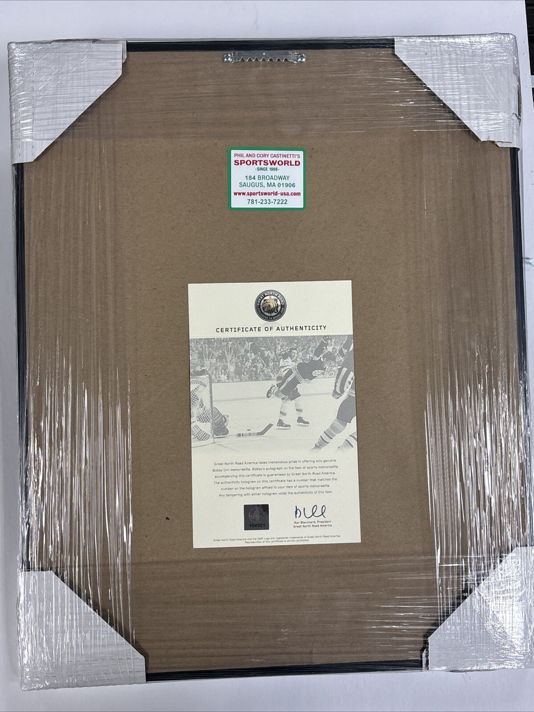 Bobby Orr Signed 8x10 Game Photo Framed Great North Road Boston Bruins