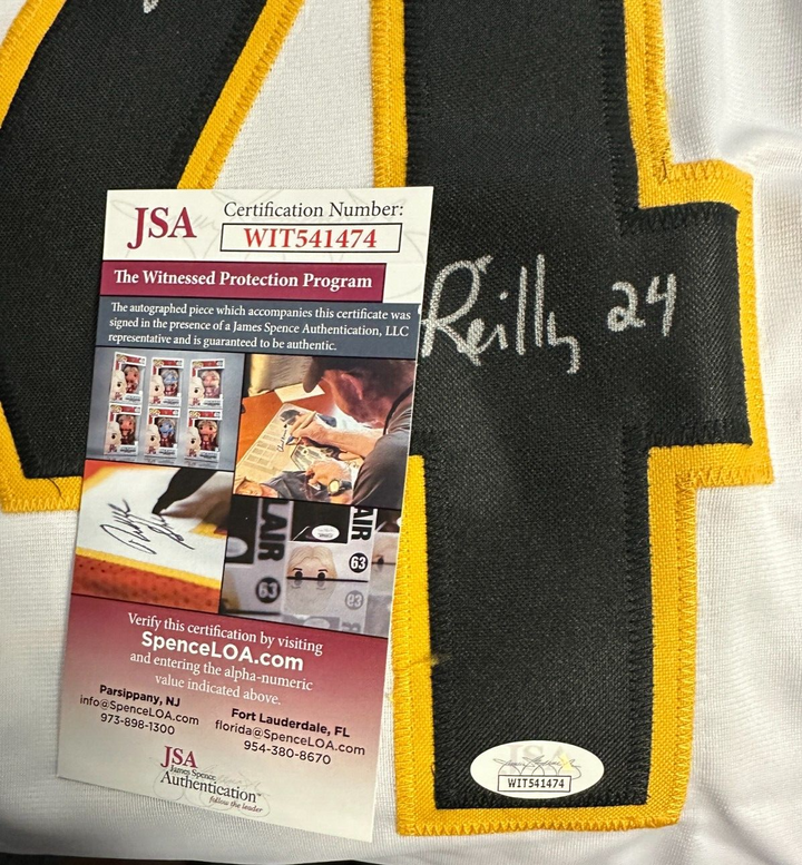 Terry O'Reilly Autographed Boston Bruins Replica Jersey W/ 2095 PIM's JSA