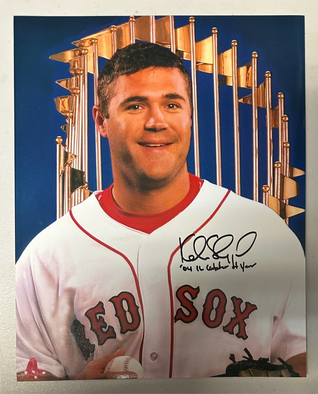 Kelly Shoppach Autographed Red Sox 8x10 Photo W/ 04 IL Catcher of the Year Insc