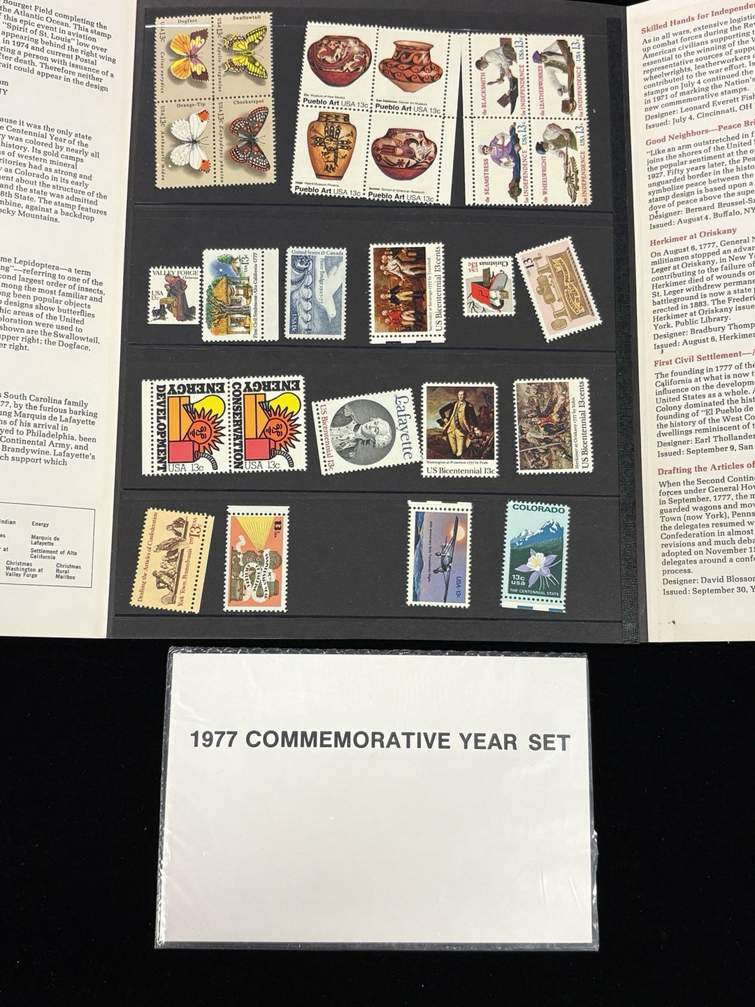 Lot Of 8 US Mint Stamp Sets 1972 Thru 1979 Original Envelopes