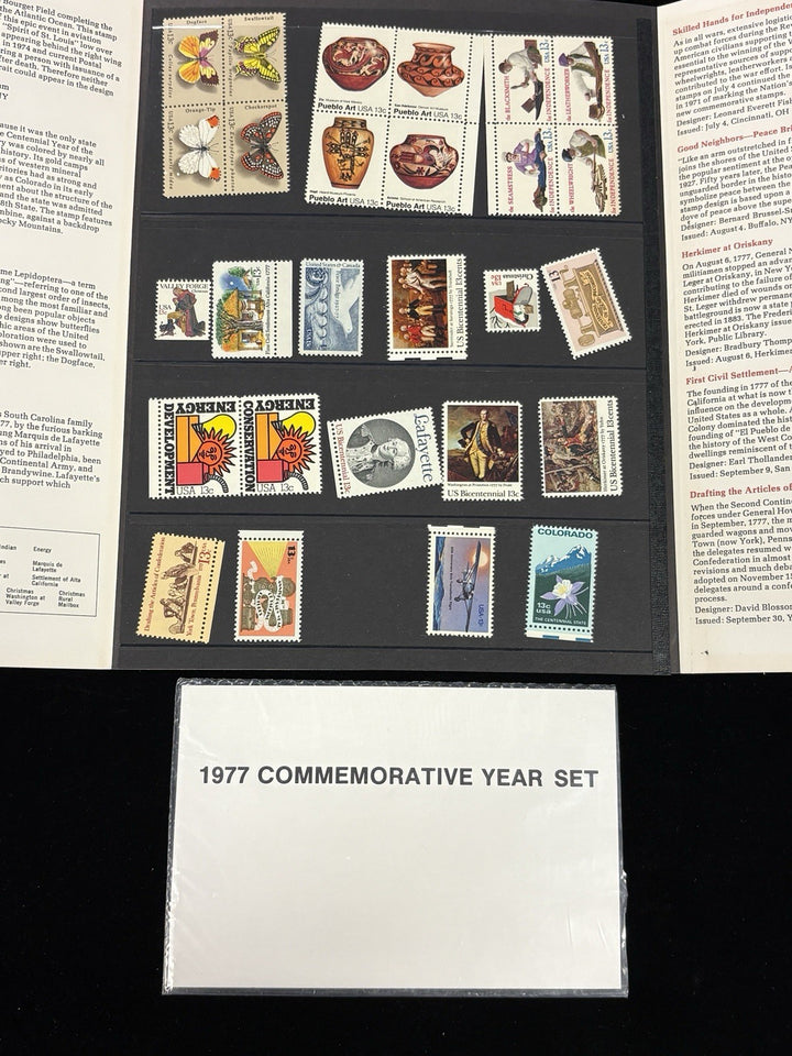 Lot Of 8 US Mint Stamp Sets 1972 Thru 1979 Original Envelopes