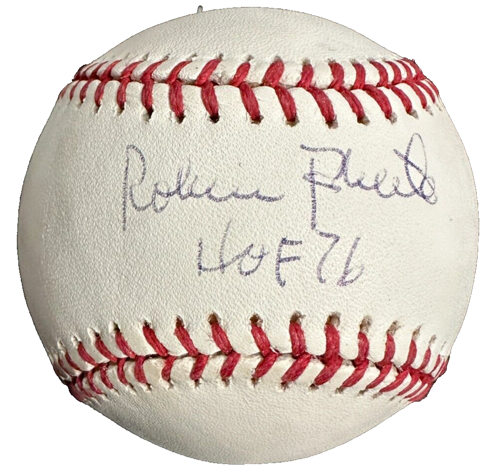 Robin Roberts Autographed Major League Baseball W/ HOF 76 Phillies
