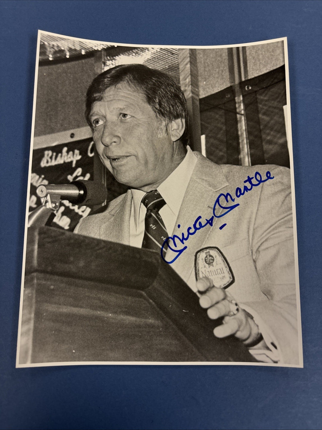 Mickey Mantle Signed 8x10 Photo James Spence LOA JSA New York Yankees HOF