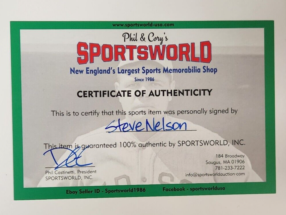 Steve Nelson Autographed 8x10 Photo New England Patriots