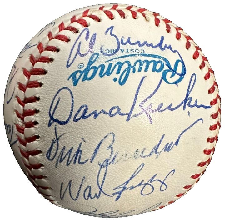 1991 Boston Red Sox Team Autographed Baseball Clemens Boggs Boddicker