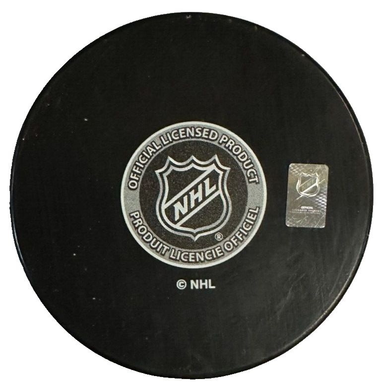Normand Leveille Autographed Boston Bruins Hockey Puck NHL