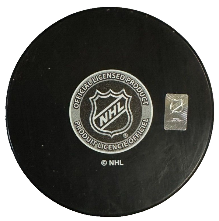 Normand Leveille Autographed Boston Bruins Hockey Puck NHL