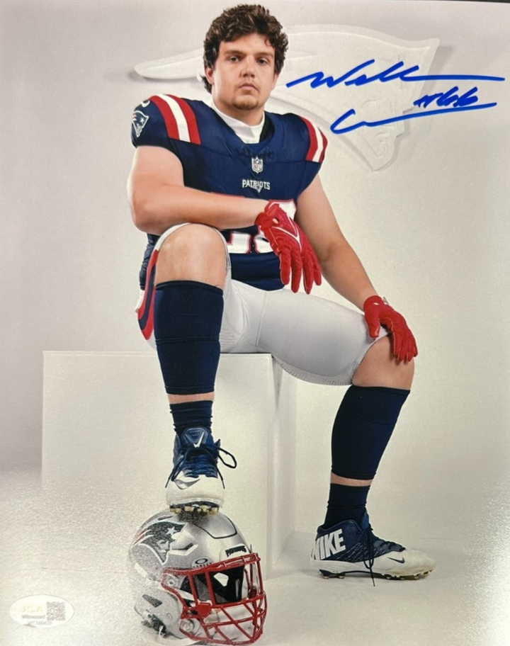 Will Campbell Autographed New England Patriots 8" x 10" Photo JSA NFL