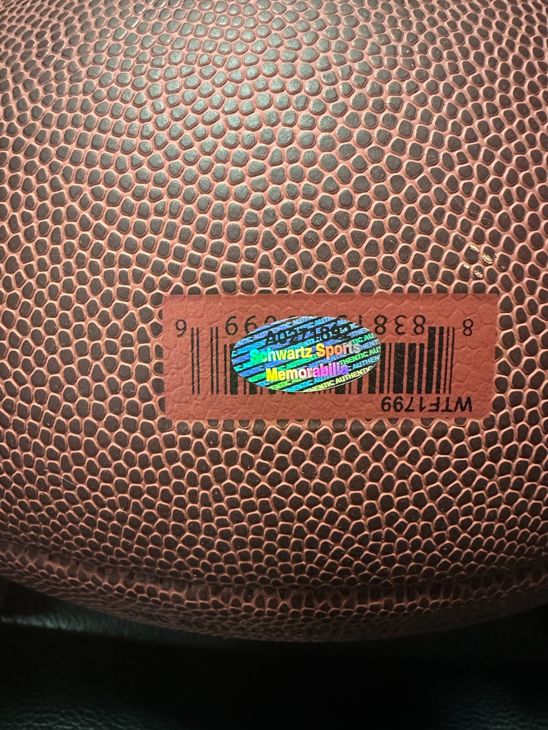 Jackie Slater Autographed Wilson NFL Football W/ HOF 01 Rams