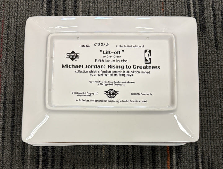 Michael Jordan Upper Deck Rising To Greatness Porcelain Plate Set Of 5