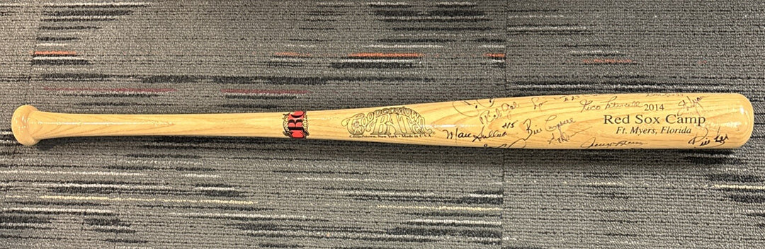2014 Red Sox Fantasy Camp Signed Baseball Bat Campbell Petrocelli Tiant Etc.