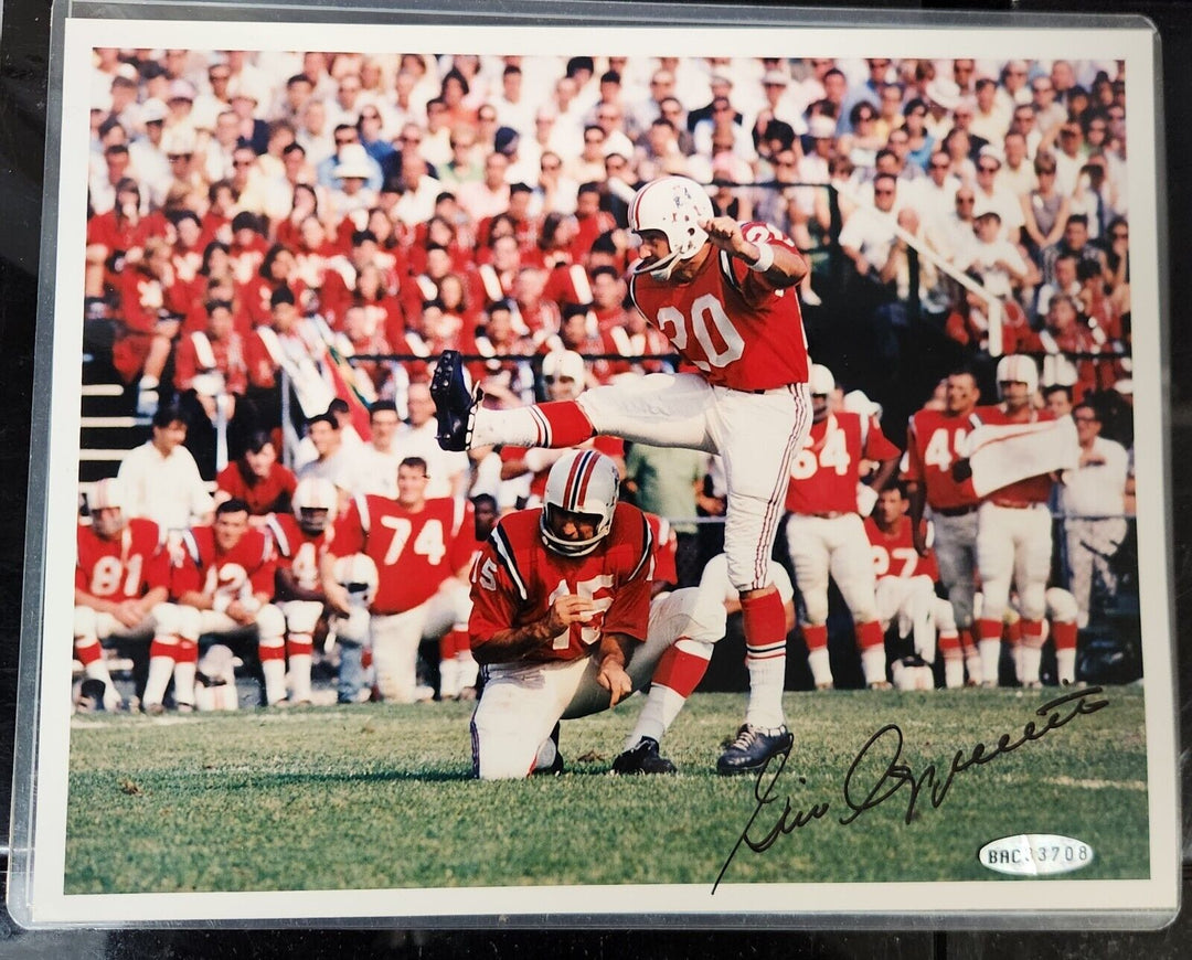 Gino Cappelletti Autographed 8x10 Photo New England Patriots UDA COA