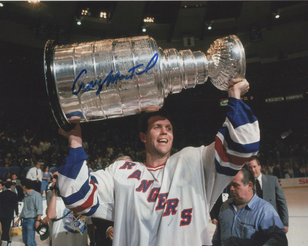 Craig MacTavish Autographed New York Rangers 8x10 Photo W/ Stanley Cup NHL