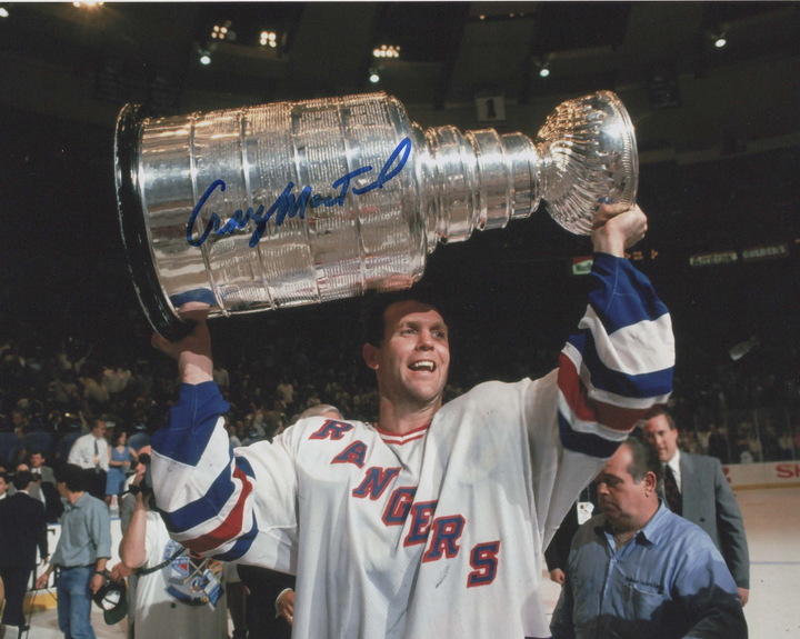 Craig MacTavish Autographed New York Rangers 8x10 Photo W/ Stanley Cup NHL