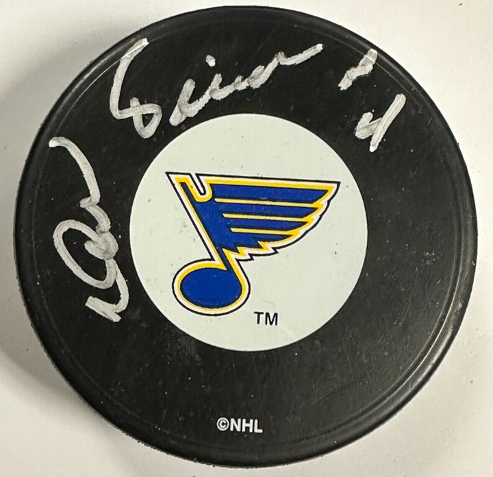 Noel Picard Autographed St. Louis Blues Hockey Puck NHL BAS