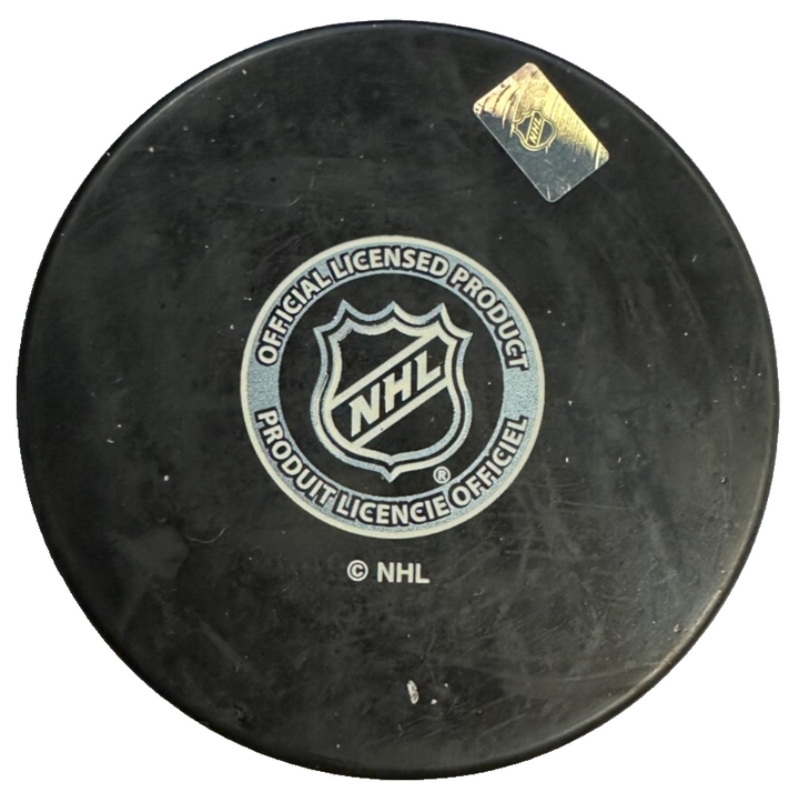 Danny Schock Autographed Boston Bruins Hockey Puck NHL