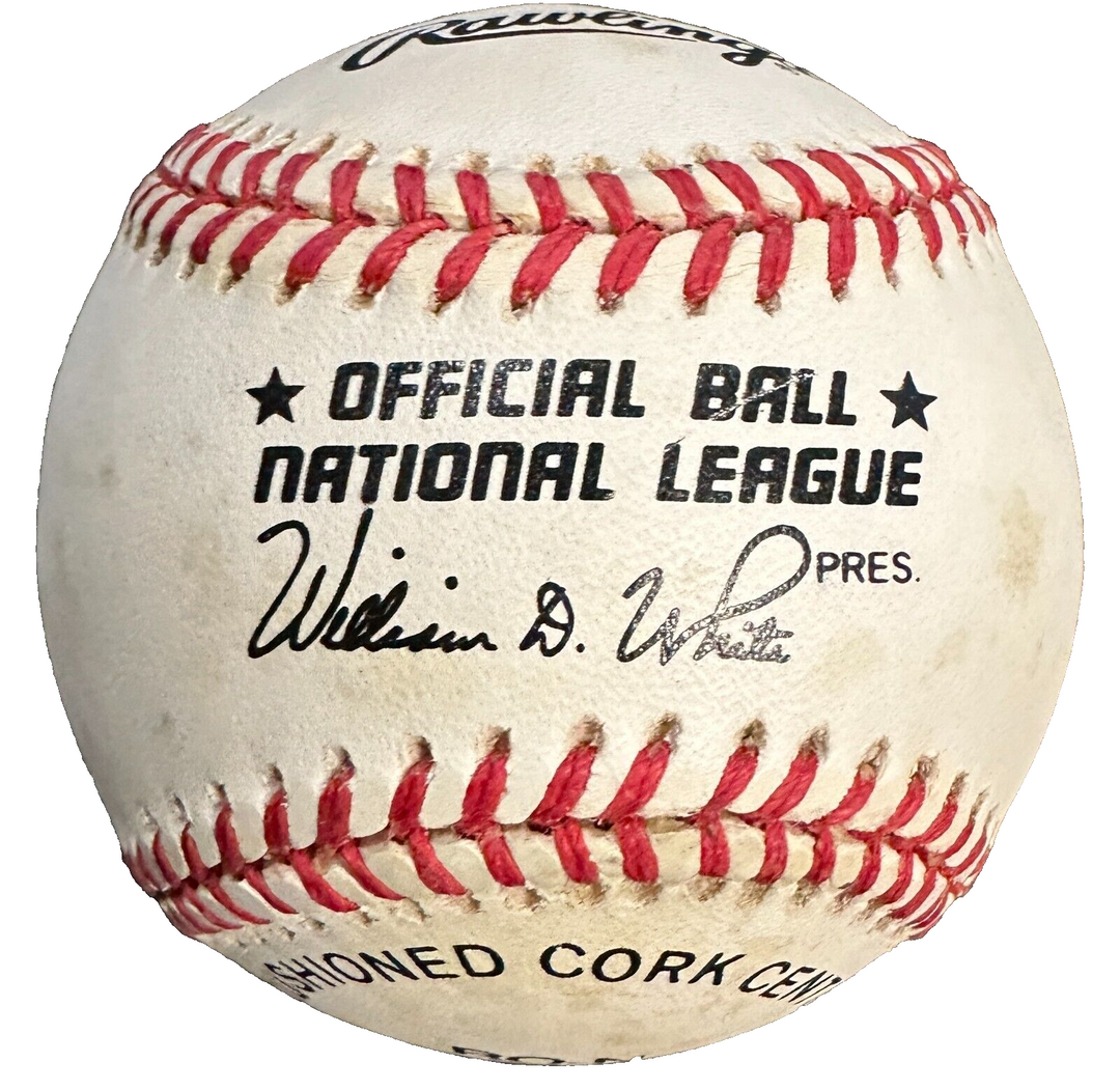Warren Spahn Steve Carlton & Gaylord Perry Autographed ONL Baseball