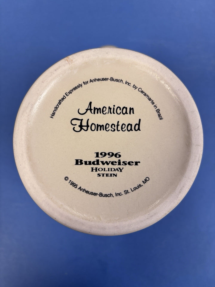1996 Budweiser Holiday Christmas Stein Mug Collector Series