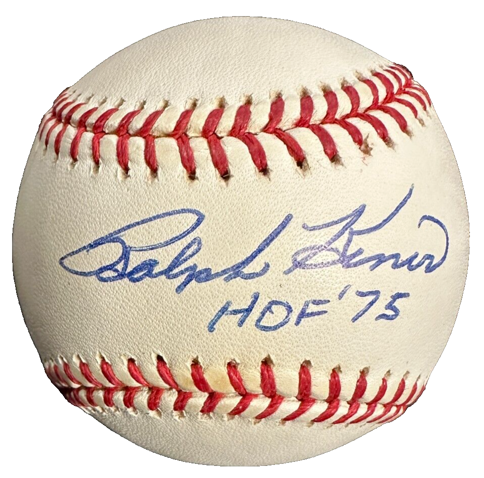 Ralph Kiner Autographed Official National League Baseball W/ HOF 1975 Pirates