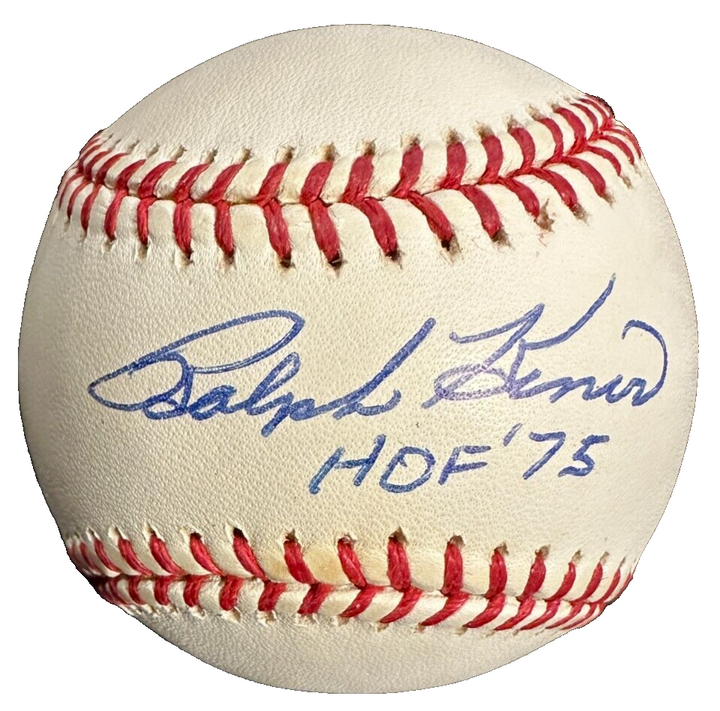Ralph Kiner Autographed Official National League Baseball W/ HOF 1975 Pirates