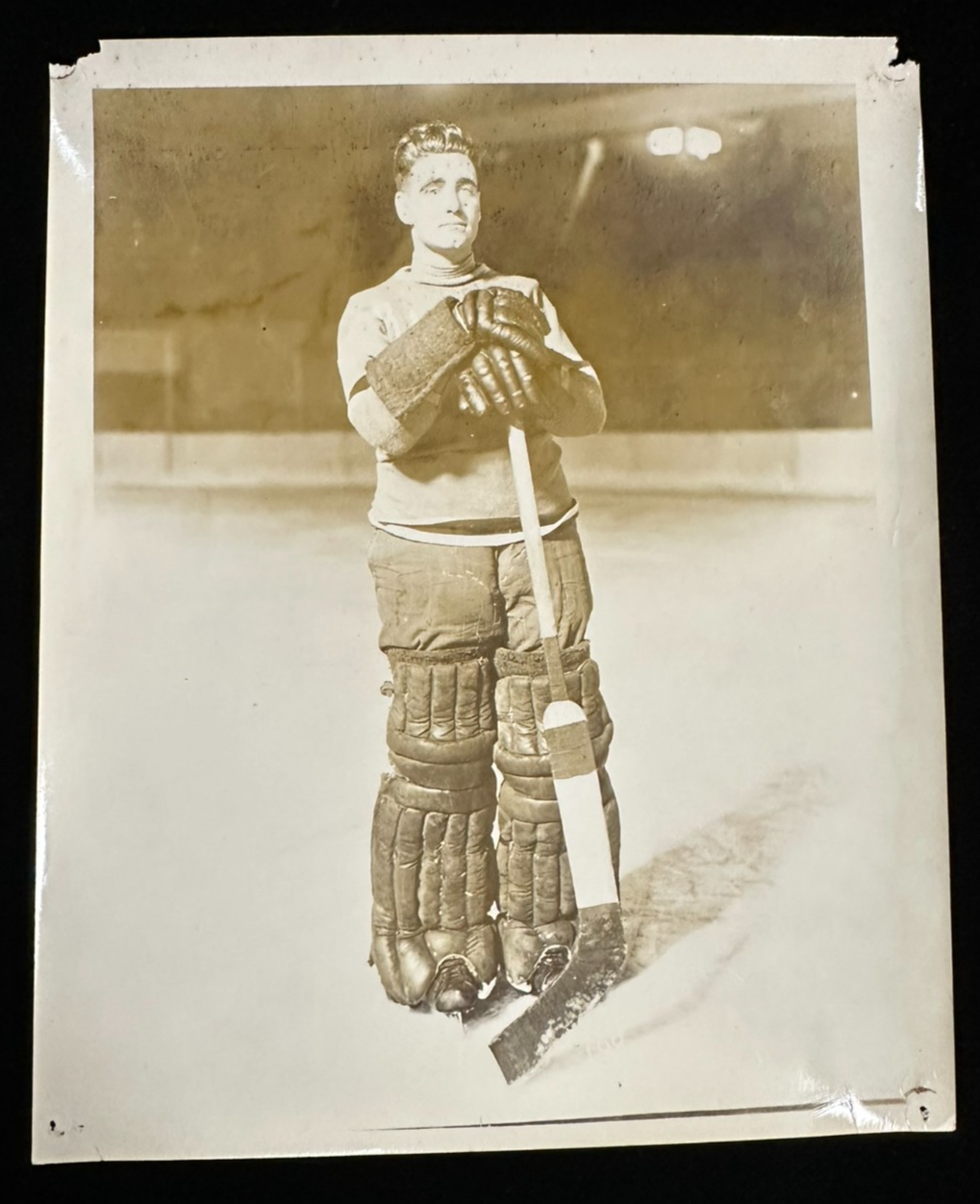 Vintage 1930's Lorne Chabot Original Toronto Maple Leafs 8x10 Photo