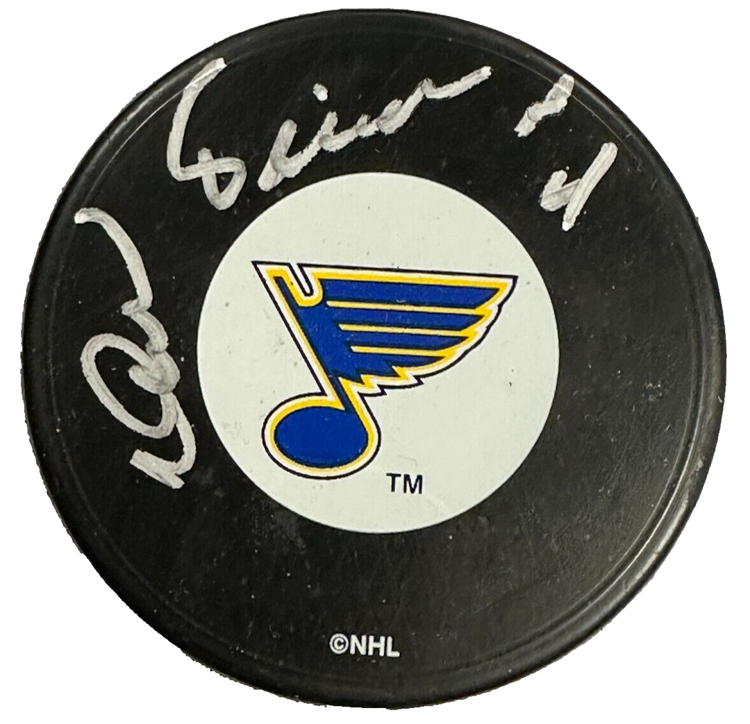 Noel Picard Autographed St. Louis Blues Hockey Puck NHL BAS