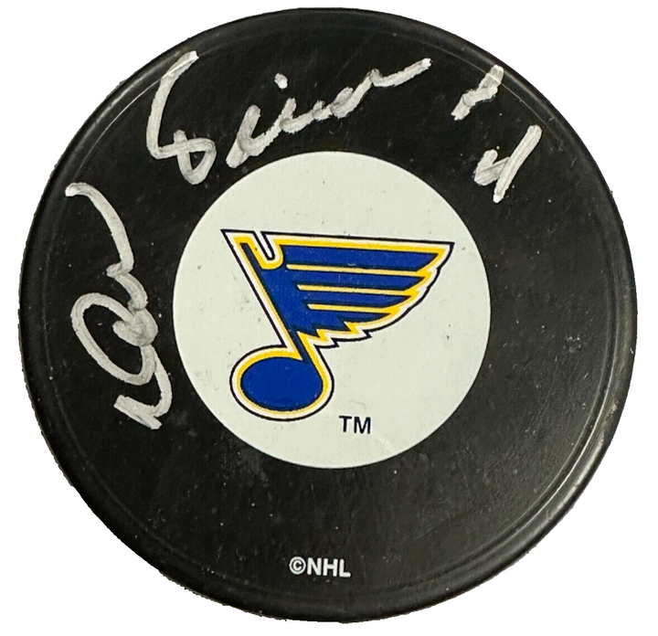 Noel Picard Autographed St. Louis Blues Hockey Puck NHL BAS